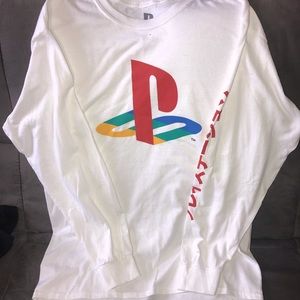 PlayStation T-shirt (White) long sleeve